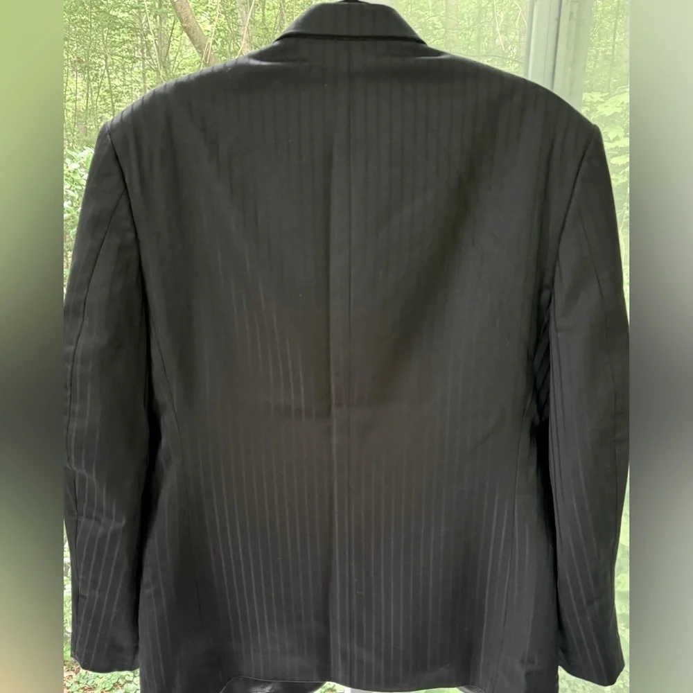 After Six Men’s 42S Formal 3Button Black Blazer 100% Horsted Wool, single breast